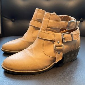 Tan Buckled Booties